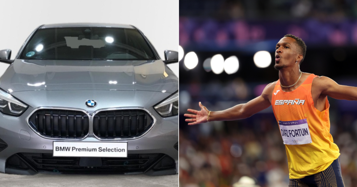 BMW 218i y Jordan Díaz © bmwpremiumselection.es - X / @WorldAthletics