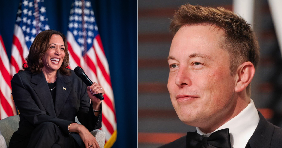 Kamala Harris y Elon Musk © X/@KamalaHarris/@elonmusk