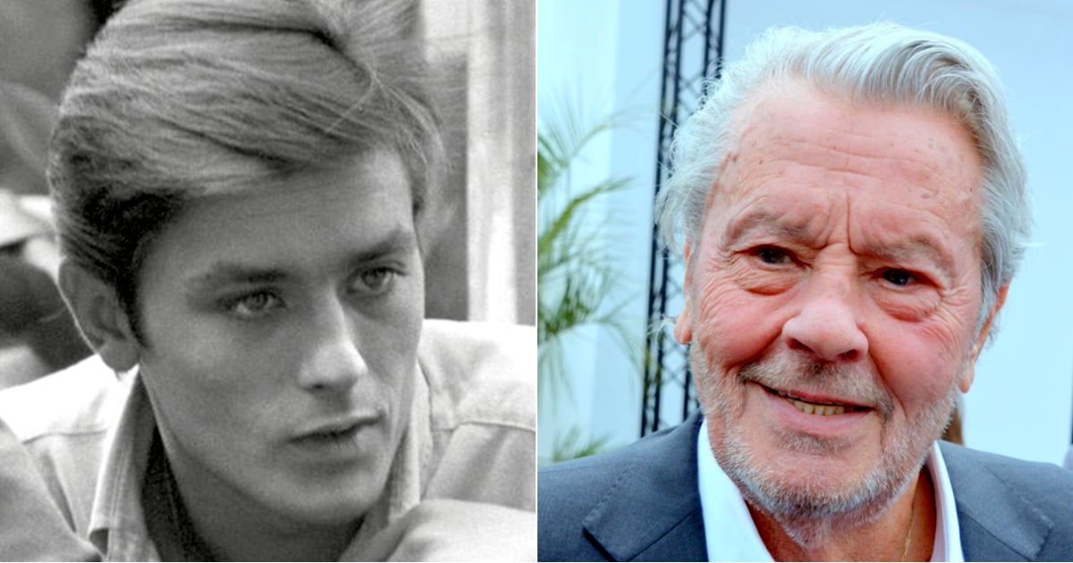 Alain Delon en 1959 y en 2019 © Wikipedia