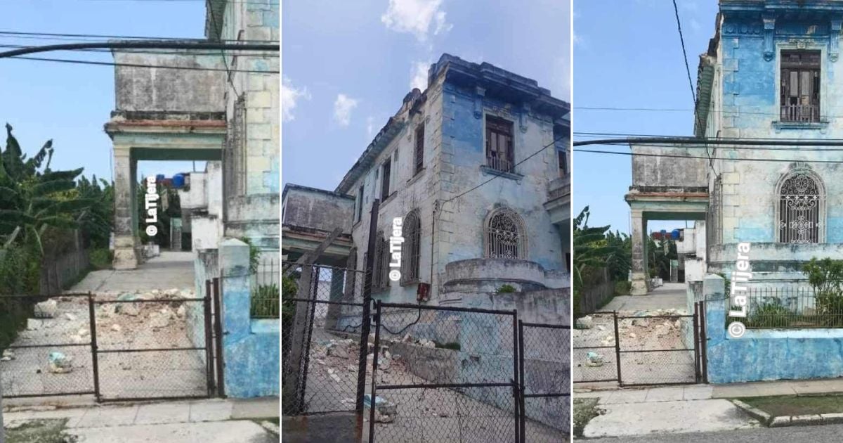 Derrumbe parcial en una escuela de La Habana © Collage Facebook / La Tijera