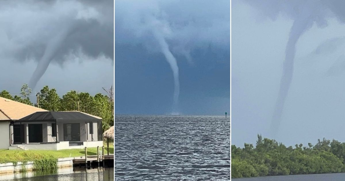 Tromba marina sorprende a residentes de Charlotte Harbor, Florida