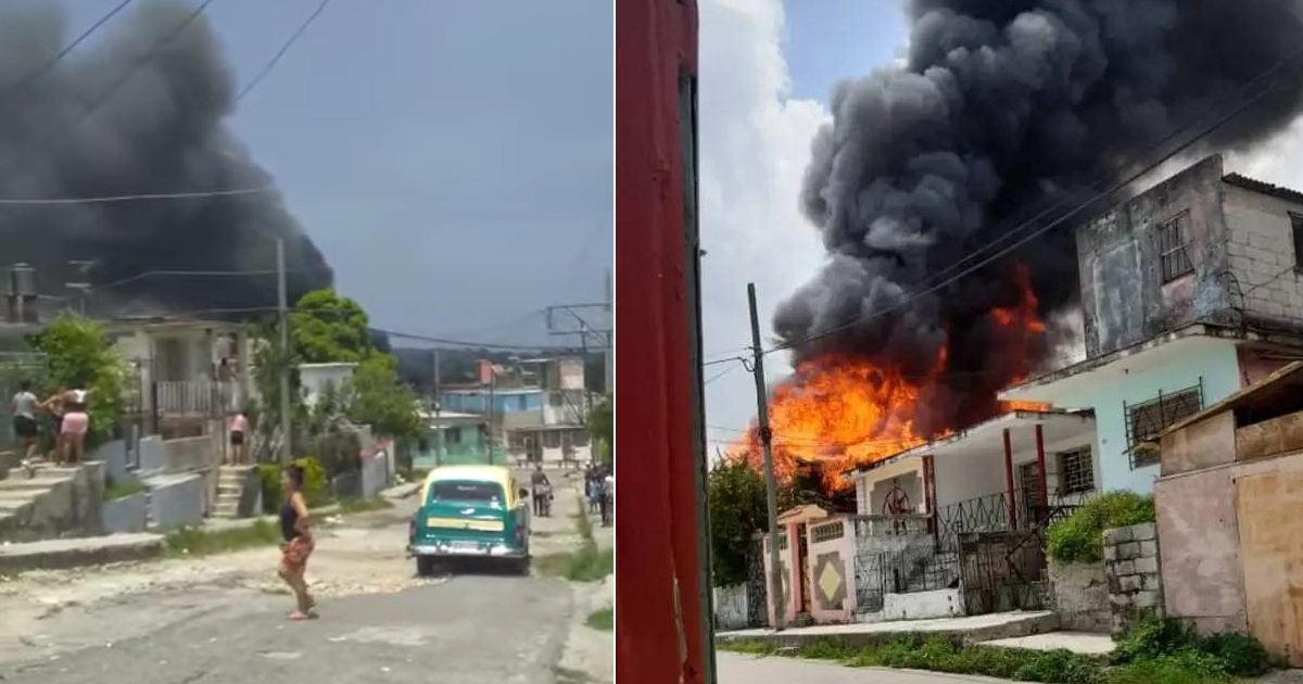 Incendio casa en La Habana © Facebook/Somos Mantilla