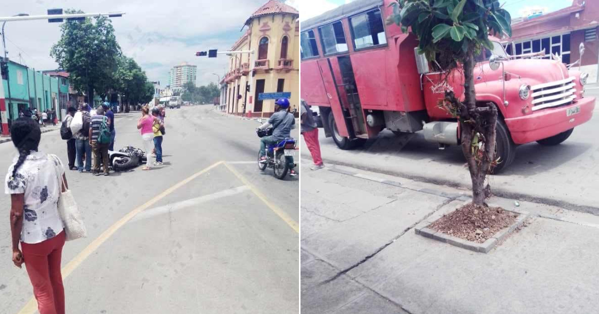 Camión atropella a motorina en Santiago de Cuba