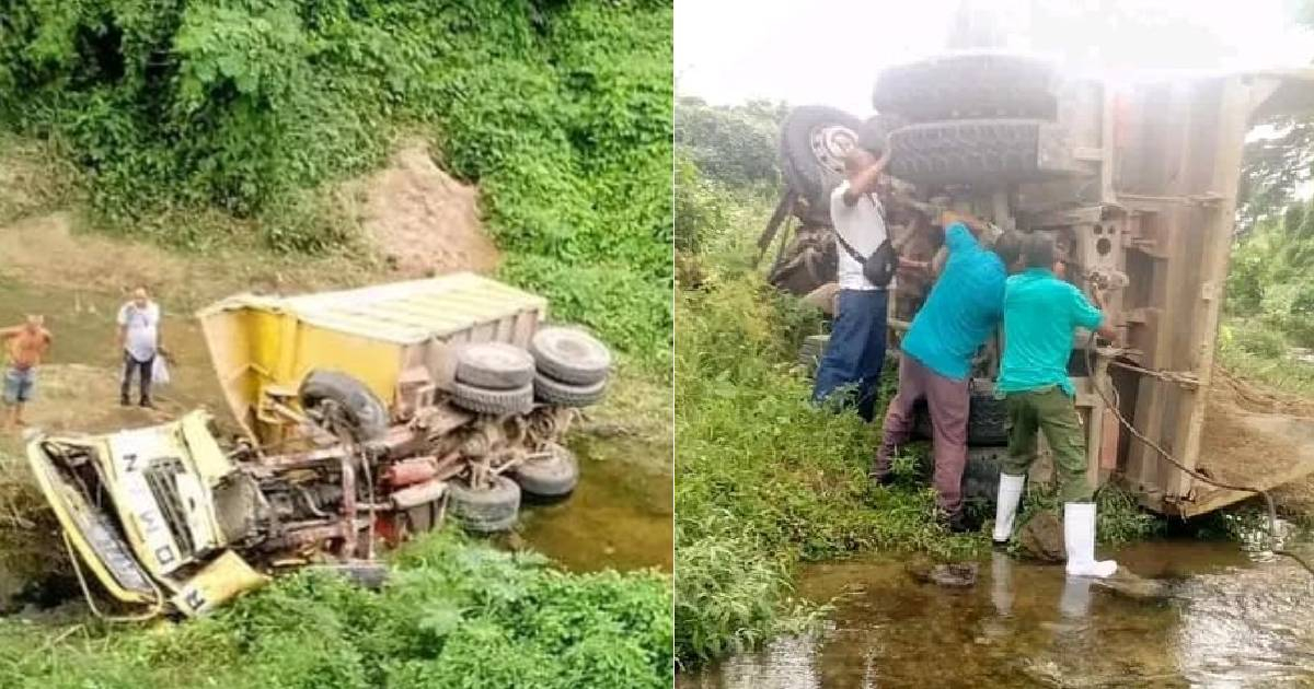 Chofer de camión accidentado en Manicaragua sigue en estado crítico