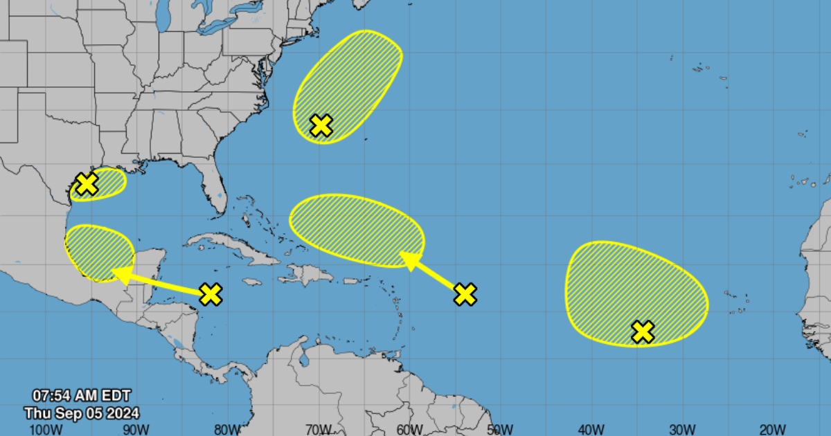 Five Disturbances with Low Development Chances Before Cyclonic Peak