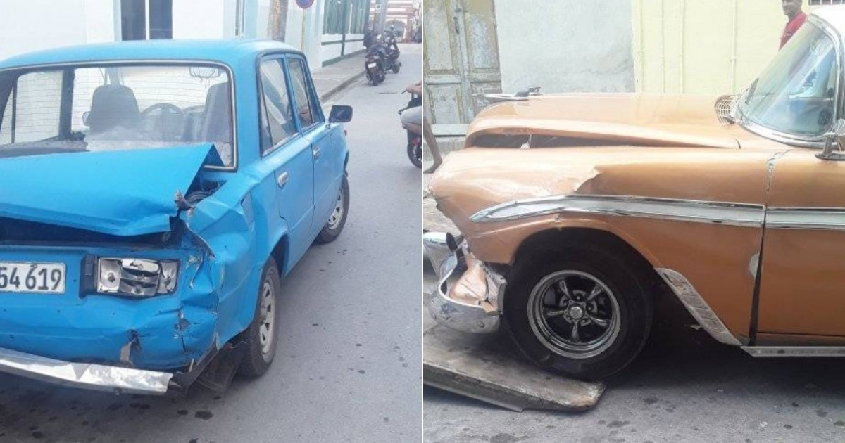 Dos autos implicados en el accidente © Accidentes Automovilísticos en cuba / Facebook / Ernesto Estupiñán Domínguez