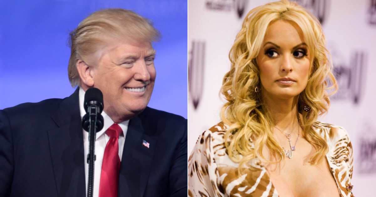 Donald Trump y la estrella del cine porno Stormy Daniels © Flickr/Gage Skidmore-Thomas Hawk