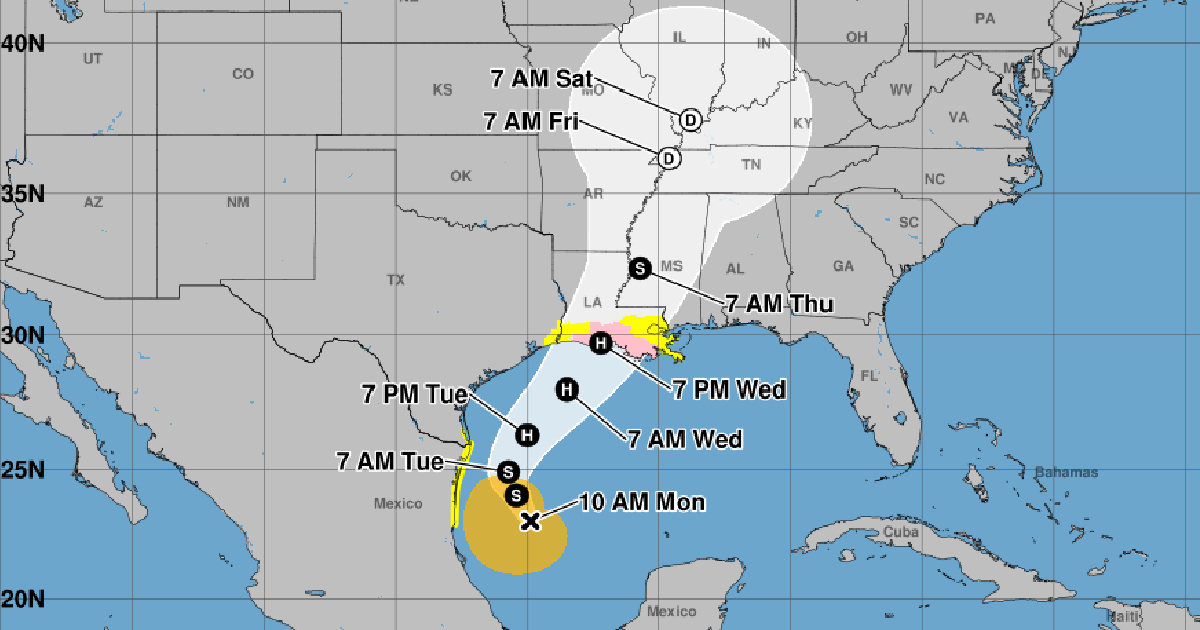 Tormenta tropical Francine © X/NHC