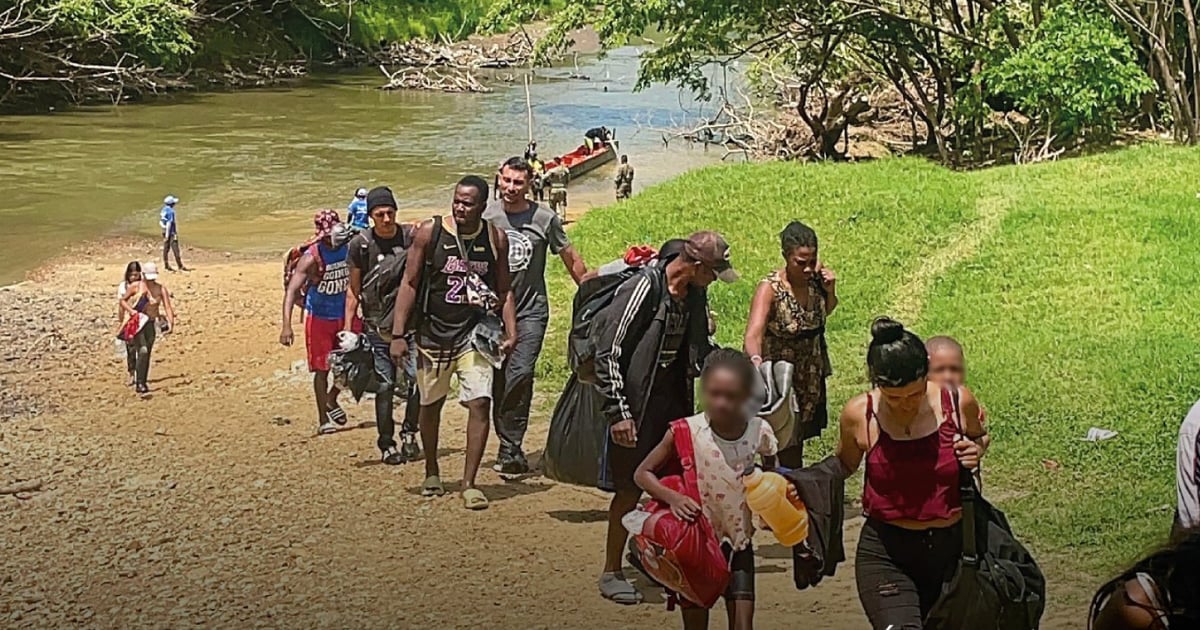 Migrantes en la travesía por el Darién © X / Migración Panamá (foto de archivo)