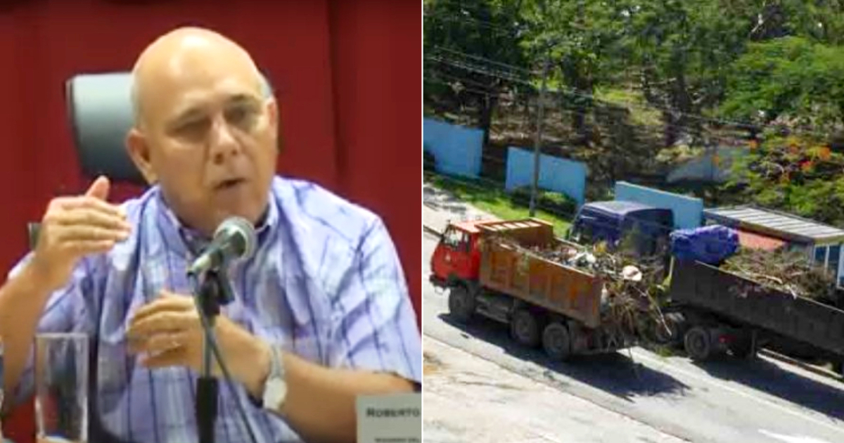 Roberto Morales Ojeda y limpieza de la Avenida 5 de Septiembre en Cienfuegos © Captura de video / PerlavisiónTV - Granma / Julio Martínez Molina