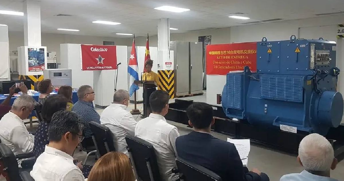 Chinese Donation of 10 Power Generators Arrives in Cuba