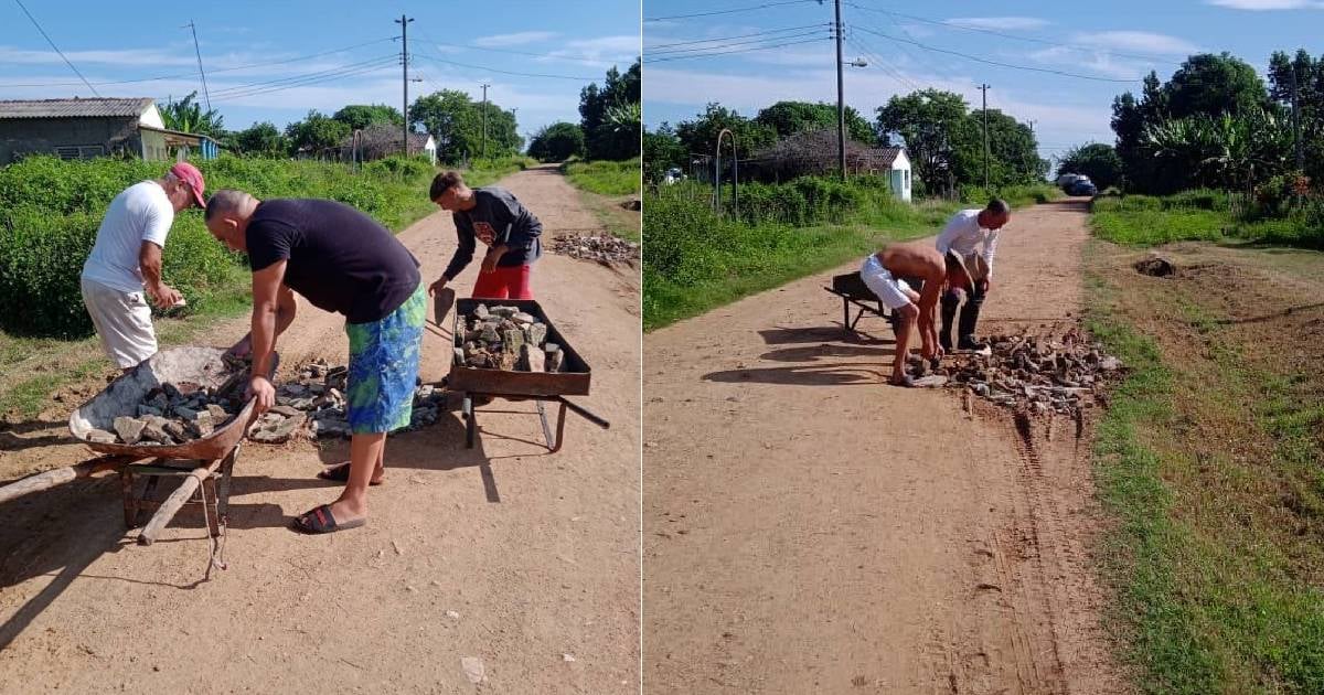 Cubans Called to Fill Potholes in Corralillo