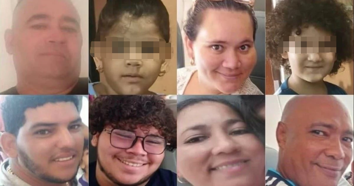 Familia cubana que permaneció varios días en paradero desconocido © Collage Fiscalía General de Justicia de Nuevo León