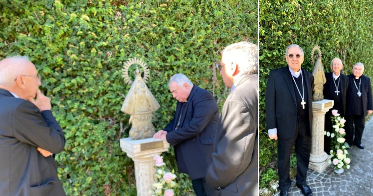 Cuban Bishops Pray for the People Before Image of Our Lady of Charity in Vatican Gardens