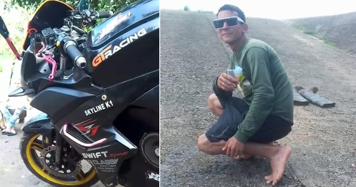 El dueño de la moto, un joven de 25 años, fue golpeado y atropellado por el delincuente que le robó la moto © Facebook/Julio César Blanco González