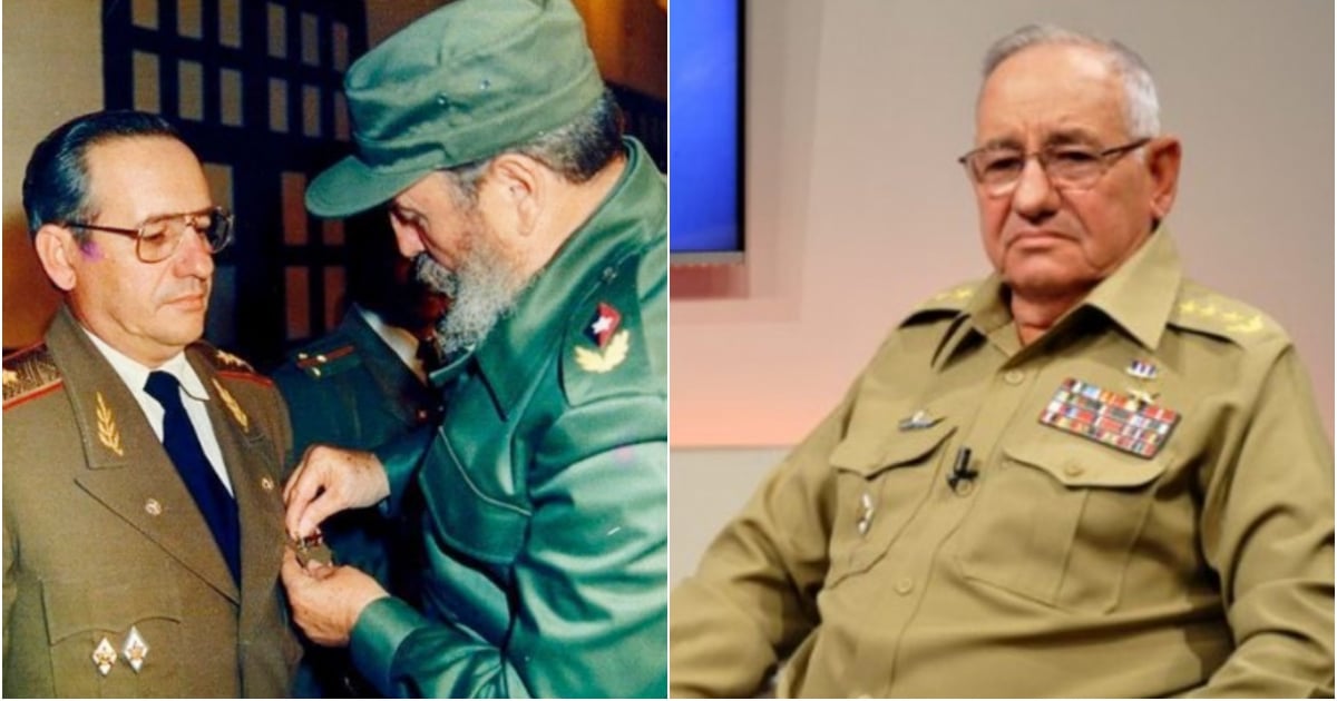 Ramón Espinosa Martín siendo condecorado por Fidel Castro (i) y Ramón Espinosa Martín (d) © Collage Cubadebate