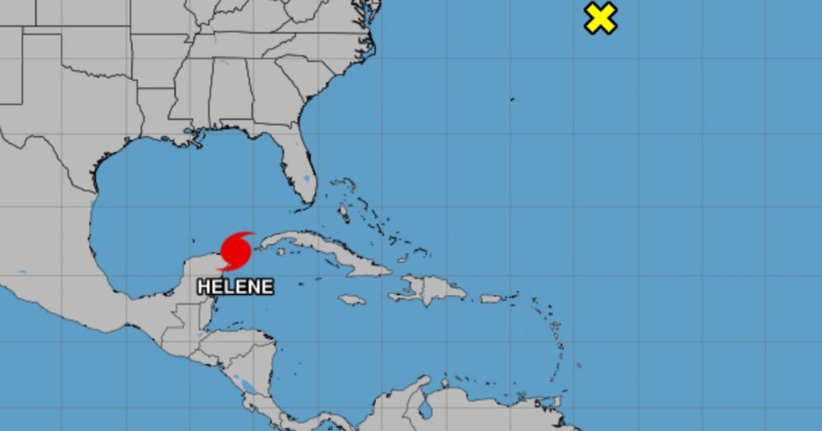 Ubicación del huracán Helene © NOAA