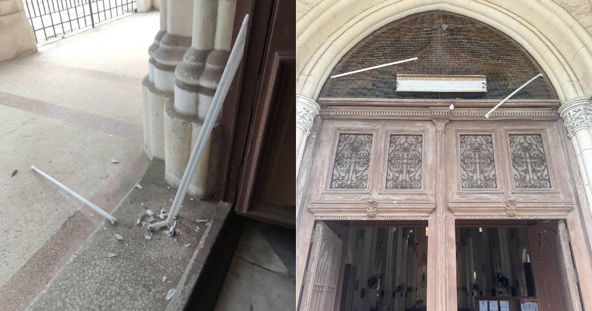 Church's Exterior Lights Stolen in Broad Daylight in Havana