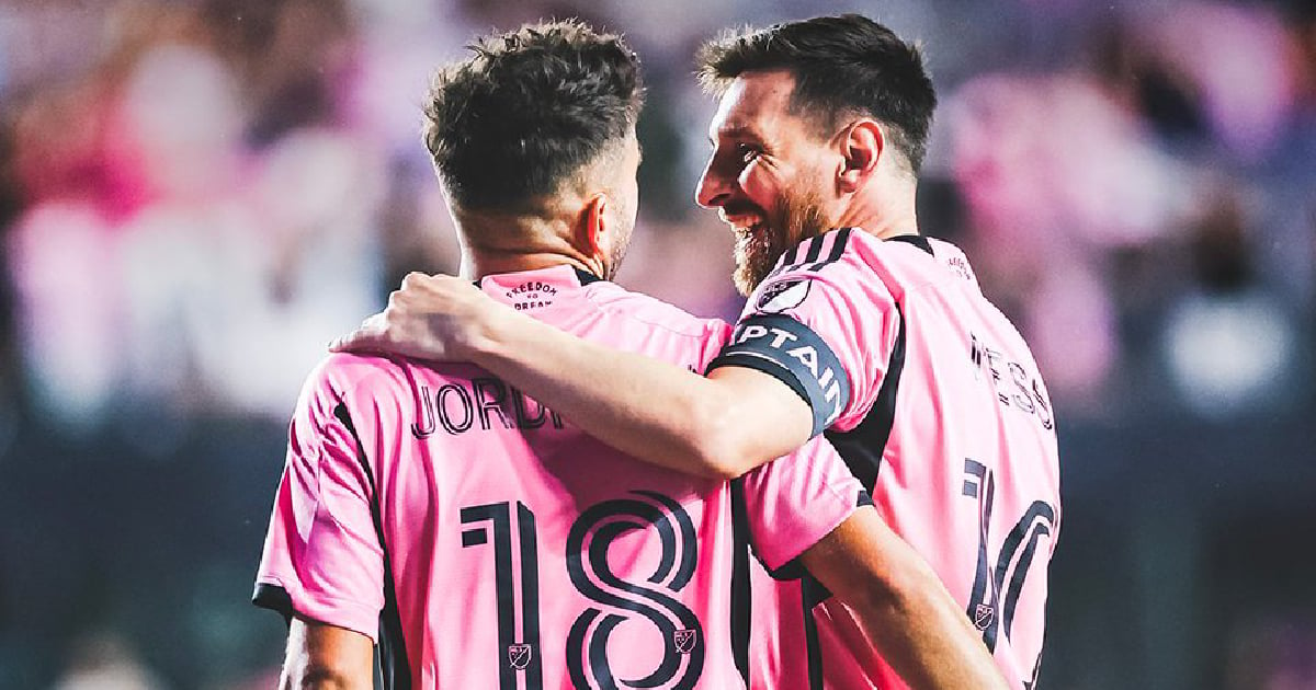 Messi y Jordi Alba © X/@InterMiamiCF