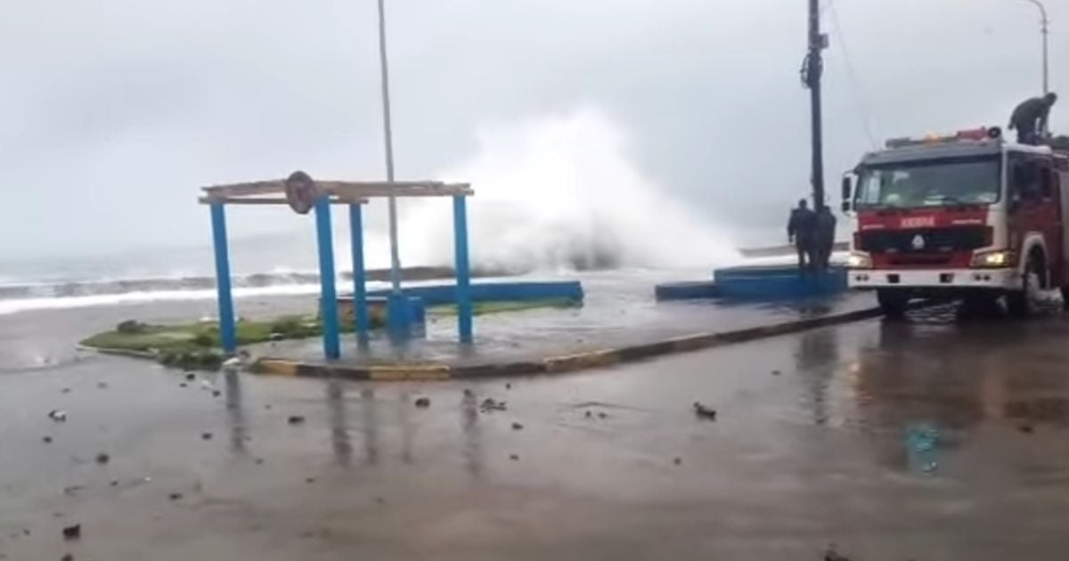 Penetracion del mar en Baracoa © Captura Facebook / Instituto de Meteorología Cuba