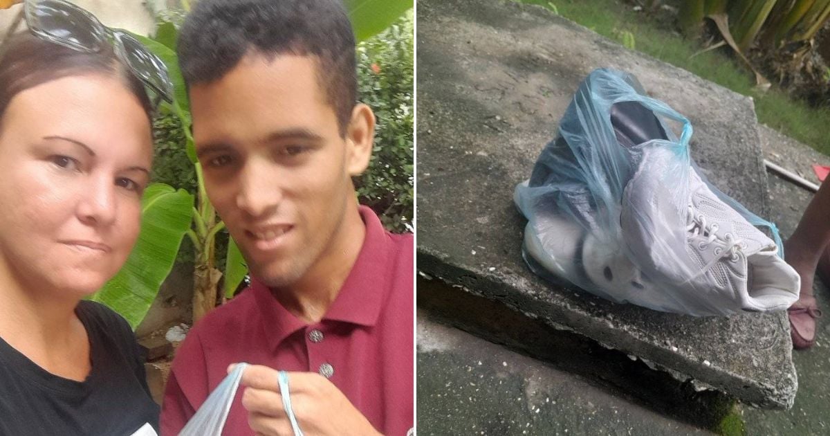 Young Man in Santiago de Cuba Receives Shoe Donation After Selflessly Caring for Ailing Parents