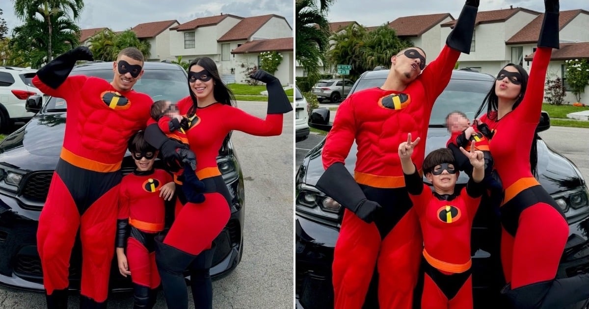 Dressed as The Incredibles: Bebeshito, Rachel Arderi, and Their Kids Gear Up for First Halloween in Miami