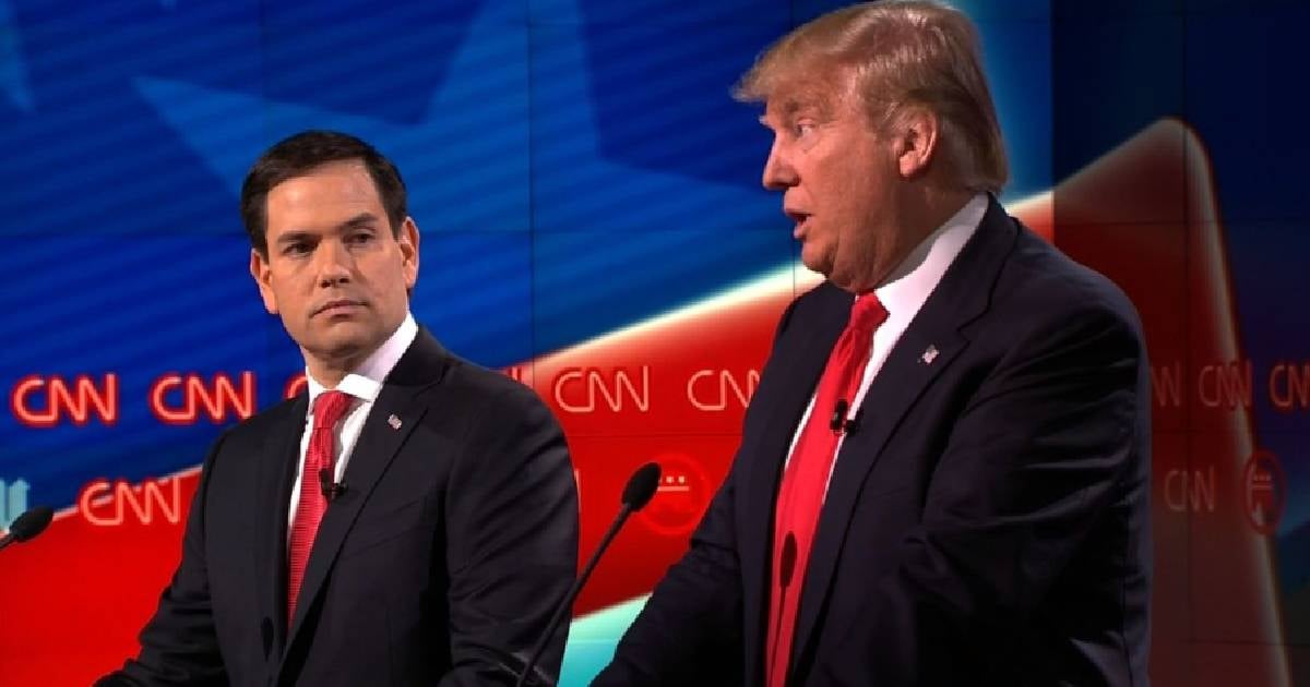 Marco Rubio y Donald Trump © Captura de video / CNN