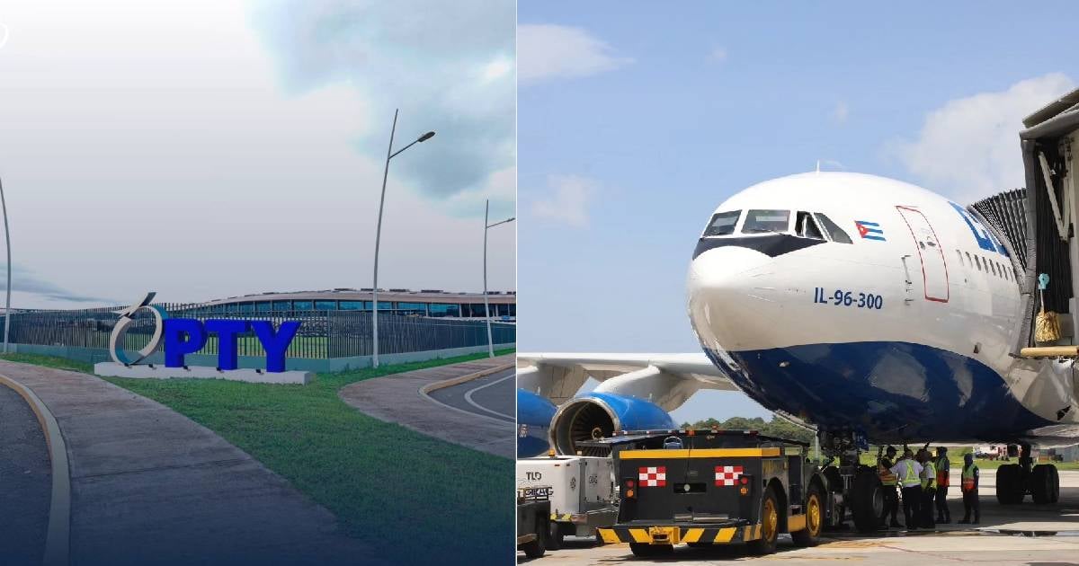 Aeropuerto de Tocumen y Avión de Cubana © Facebook/Aeropuerto De Tocumen