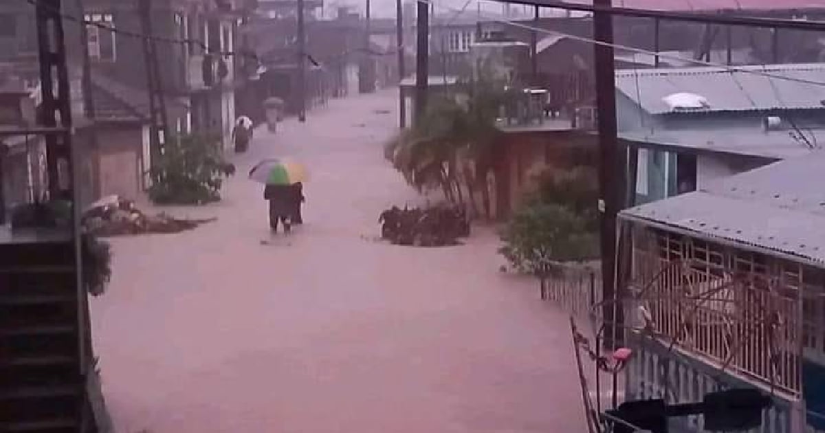 Inundaciones en Guantánamo al paso del huracán Oscar © Facebook/Miguel Noticias