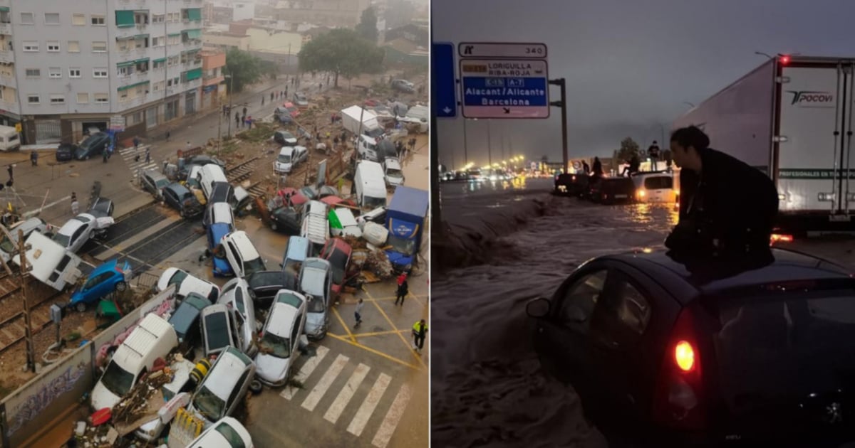 Destrozos causados por las inundaciones en Valencia © Redes sociales 