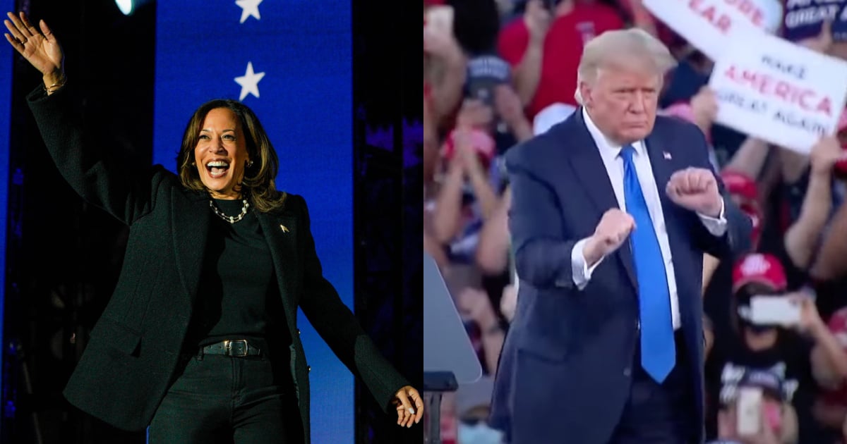 Kamala Harris X / Donald Trump © Kamala Harris y Donald Trump, en dos gestos habituales