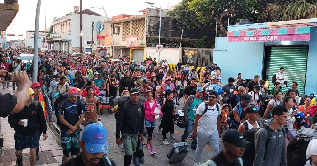 Caravana migrante © Facebook/"El sol De Palénque" 