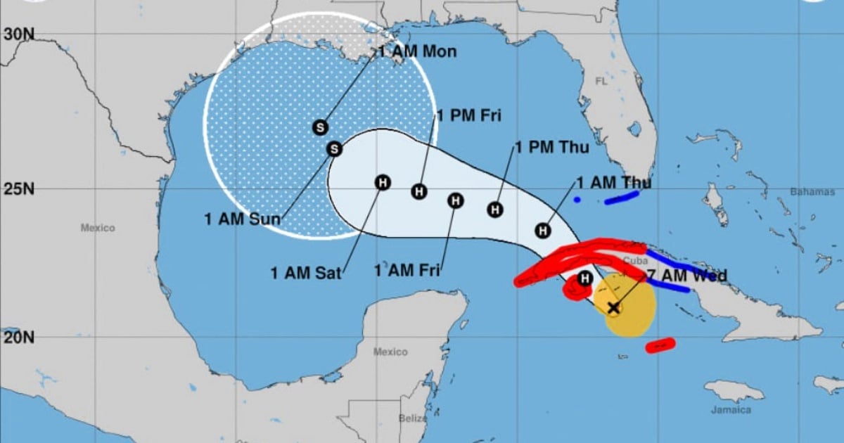 Previsión de trayectoria para el huracán © NOAA