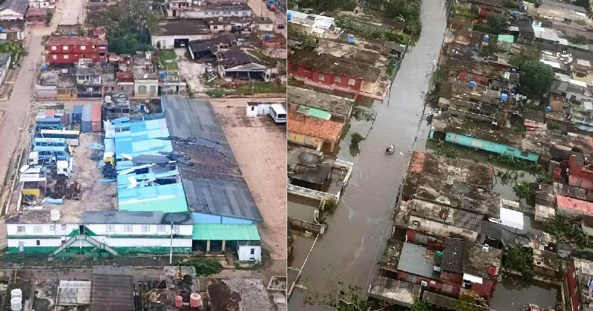 Aerial Views Reveal Extensive Damage in Artemisa After Hurricane Rafael