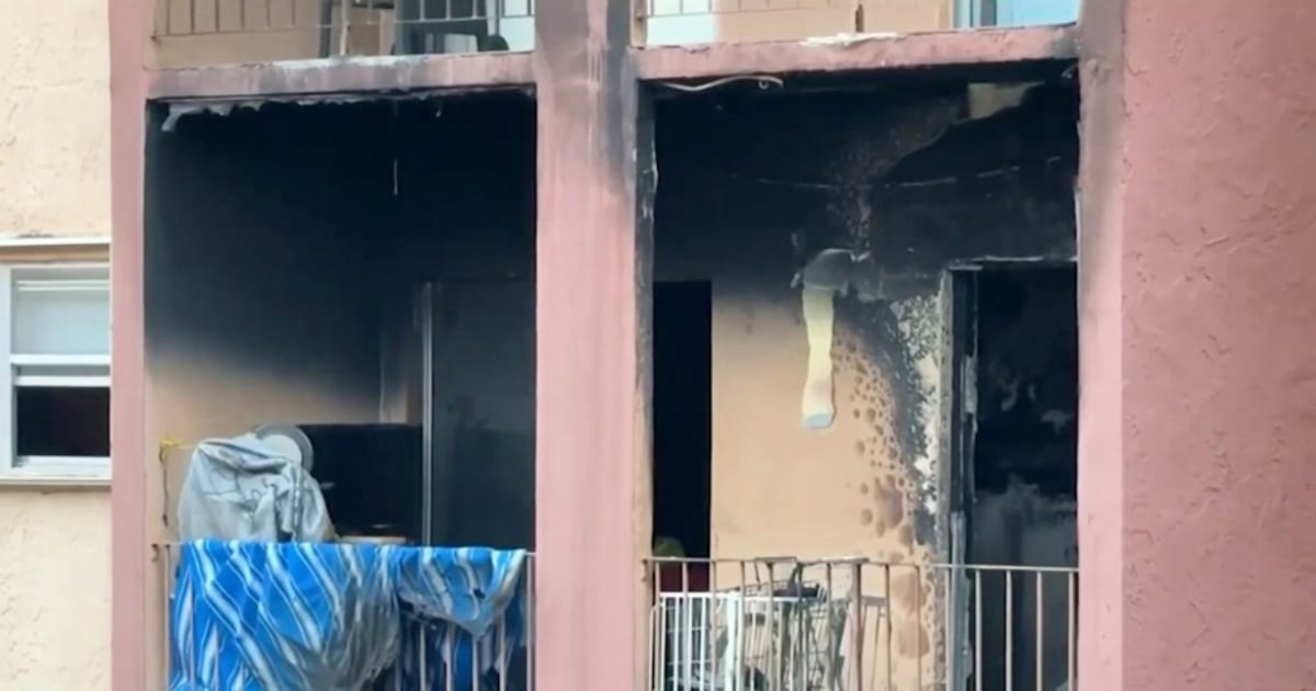 Apartamento siniestrado en Hialeah © Captura de Telemundo 51