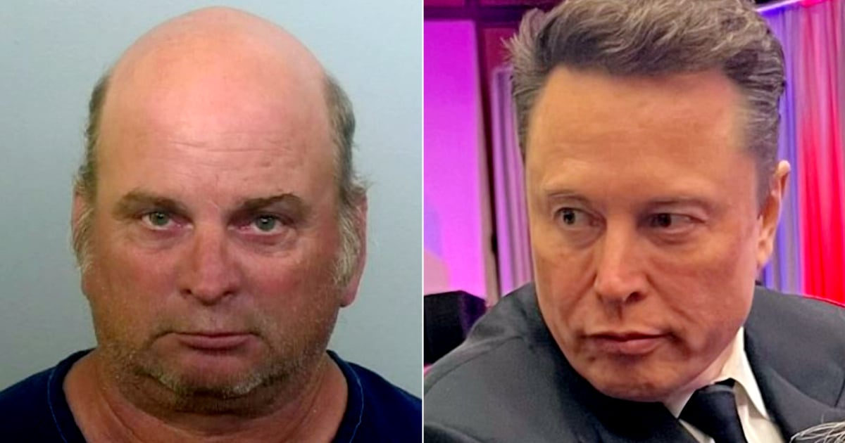 Jeffrey Moynihan, Jr. y Elon Musk © Departamento de Policía de Bradenton - X / @MaElviraSalazar