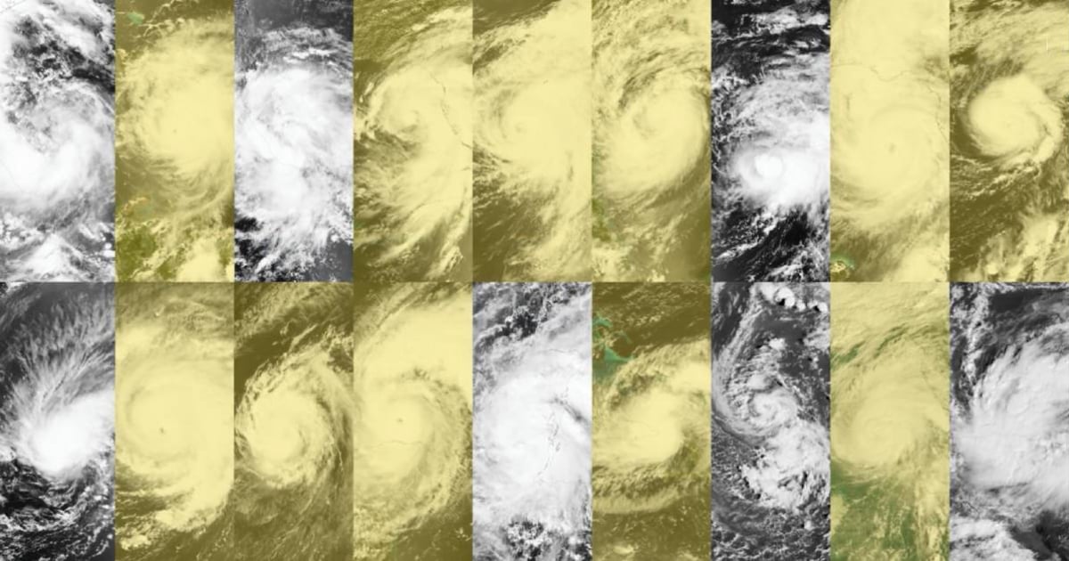 18 tormentas con nombre de la temporada ciclónica 2024 © NOAA