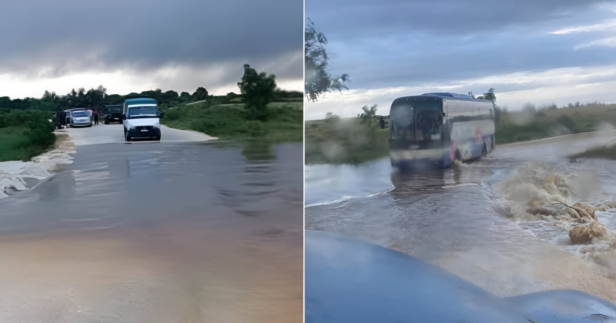 Flooding of Serones Creek Halts Traffic on Central Highway in Holguín