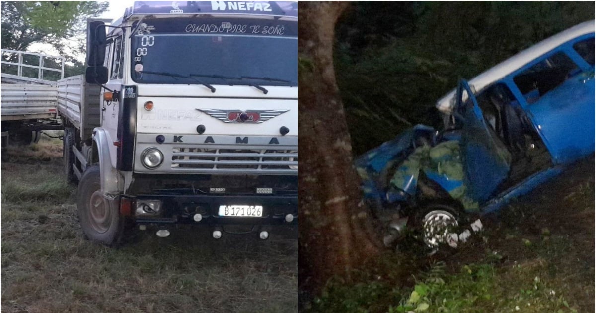 Collision Between Semi-Truck and Classic Car Causes Chaos on Cuba's Central Highway