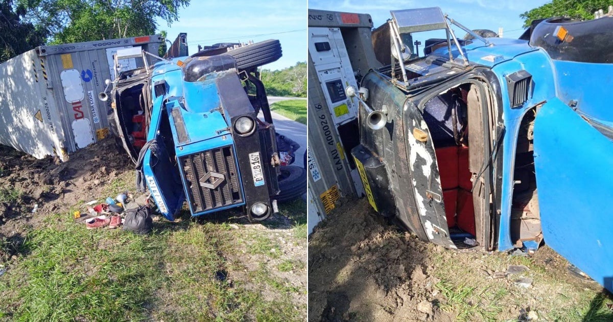 Rastra siniestrada © Collage Facebook/Accidentes Automovilísticos en Cuba