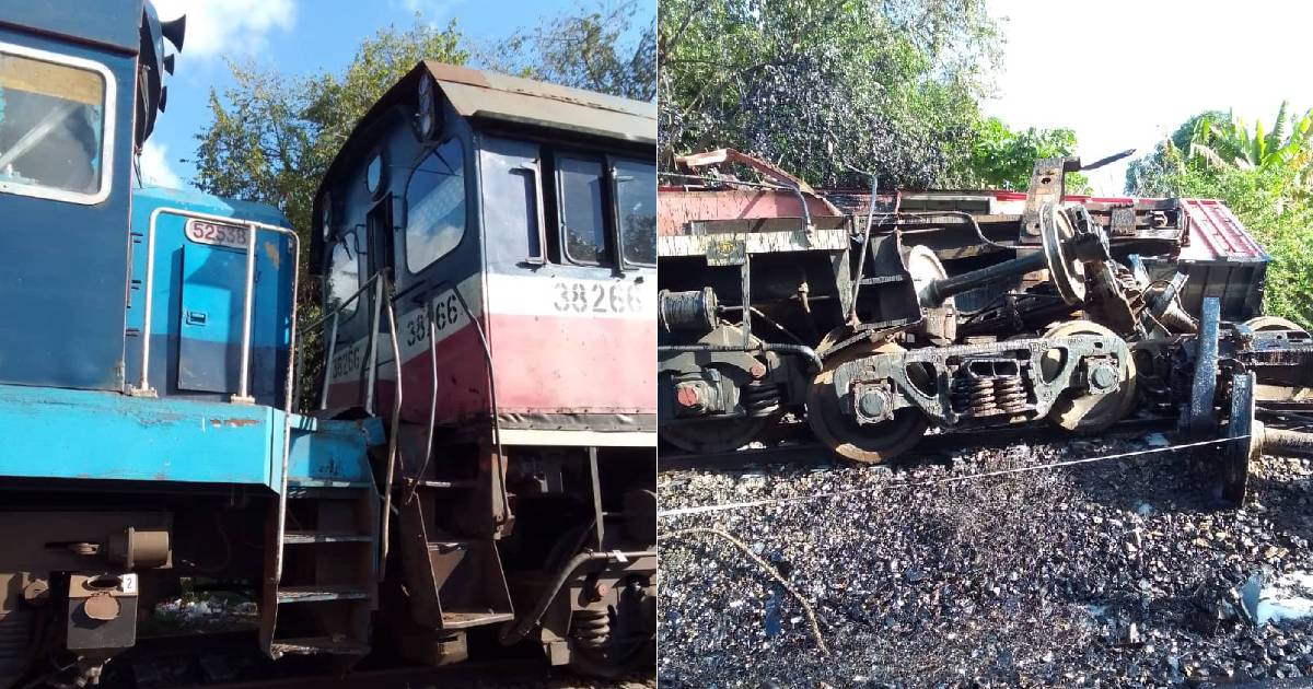 Imagen de accidente ferroviario en Cuba © Facebook/Eduardo Rodríguez Dávila