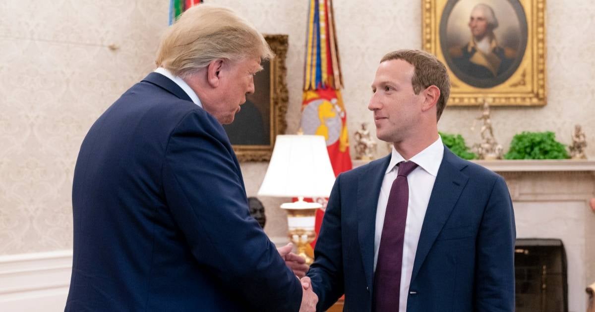 Zuckerberg y Trump en la Casa Blanca en 2019 (Imagen de referencia) © Flickr/Trump White House Archived