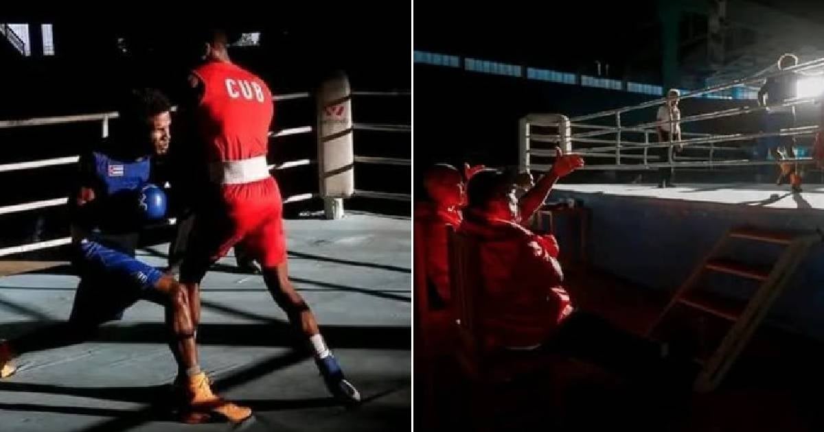 Boxeadores cubanos combaten en pleno apagón durante la Serie Nacional en Camagüey