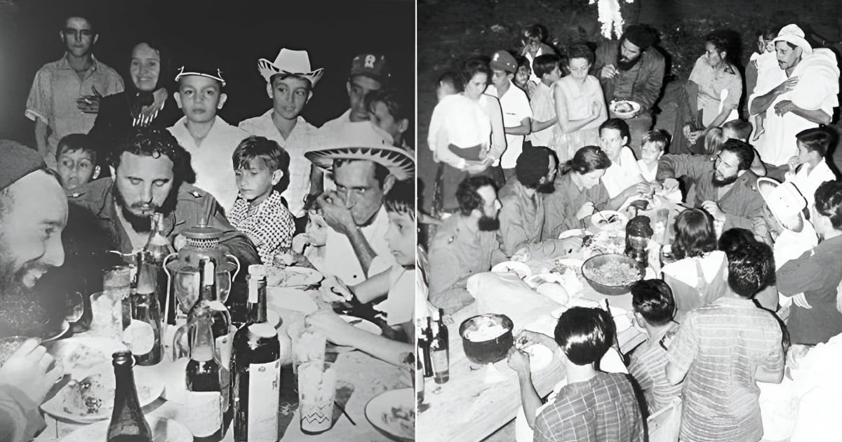 Cubadebate © Fidel celebrandomelas la Nochebuena de 1959