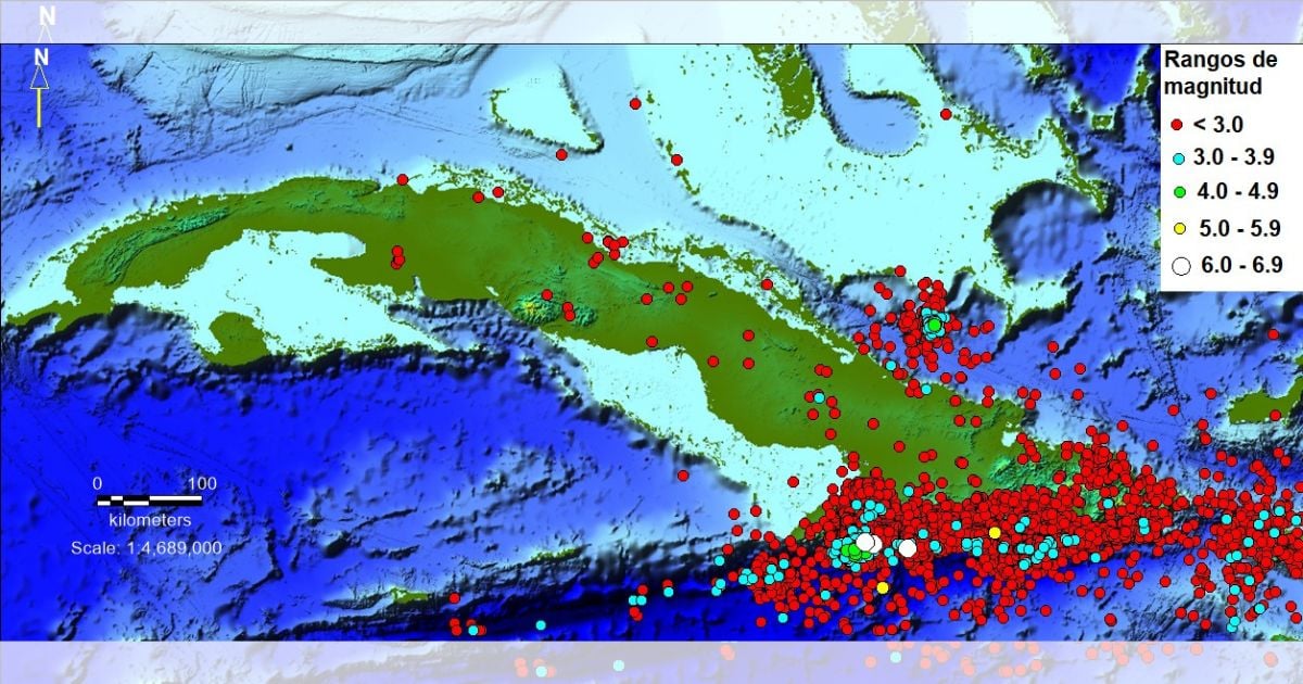 Sismos registrados en Cuba en 2024 © Facebook / Enrique Diego Arango Arias