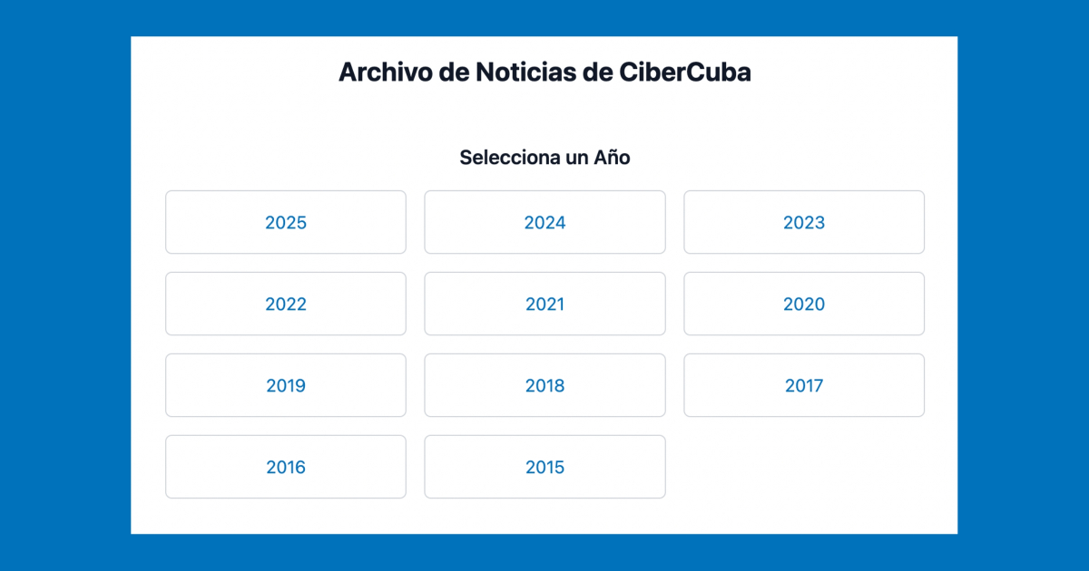 Archivo de CiberCuba por año © CiberCuba