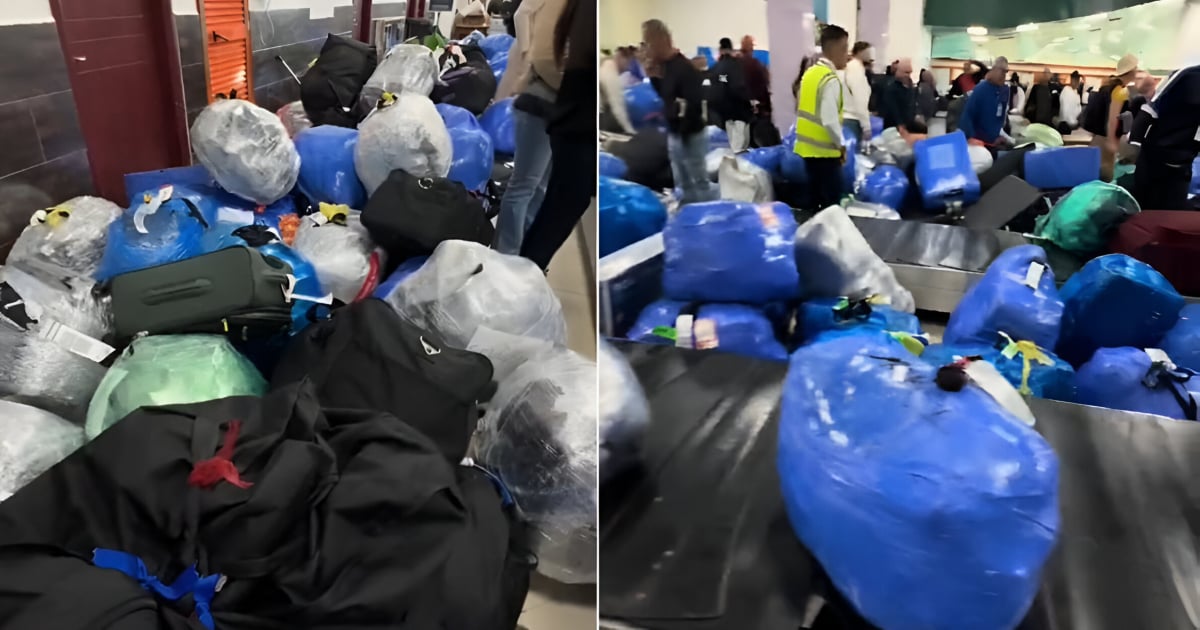 Caos en el Aeropuerto de Santa Clara © Facebook/Mario Vallejo