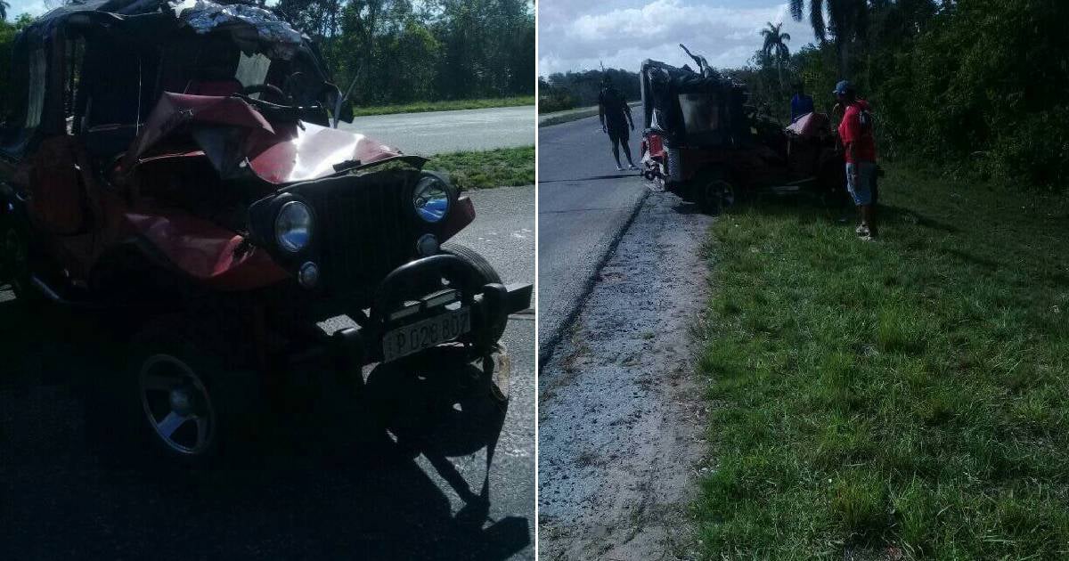 Dos heridos tras accidente provocado por ganado en la vía en Isla de la Juventud