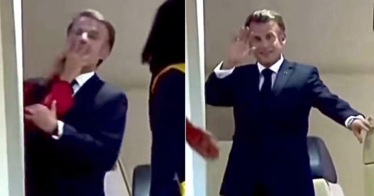 Macron's Wife Slaps Him Before Exiting Plane in Vietnam