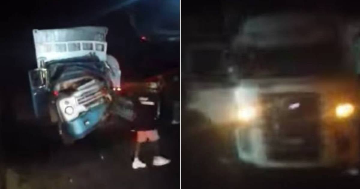 Accidente de dos camiones en Camagüey